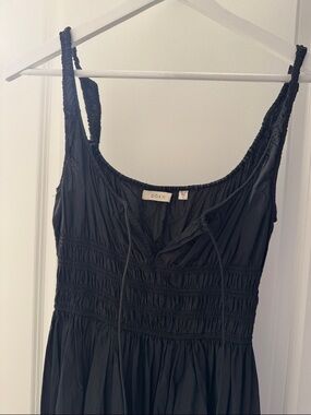 DÔEN Quilla Black Smocked Sundress